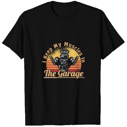 Muscles In The Garage 2Drag Racing Muscle Car Retro V8 21 T-Shirts