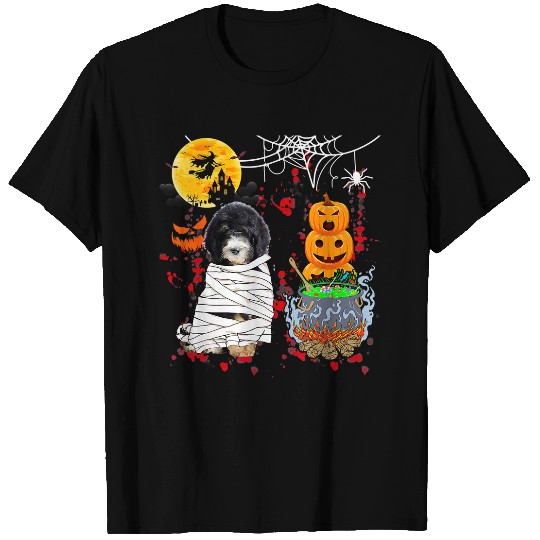 Funny Bernedoodle Dog Halloween Costume Dog Lover T-Shirts