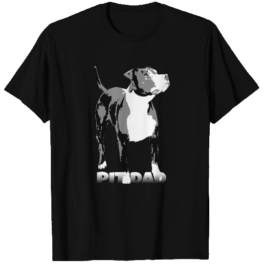 Mens Pit Dad Pitbull Pit Bull Bully Dog Staffy Amstaff T-Shirts