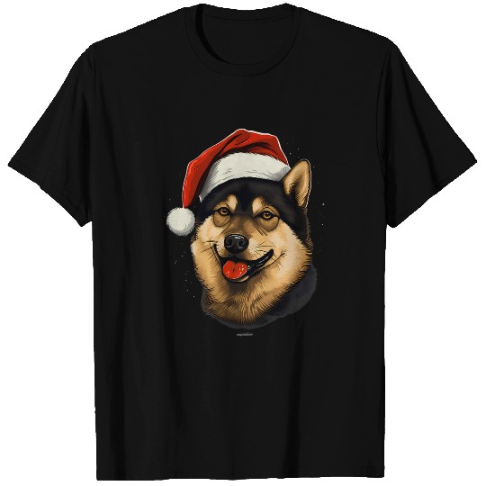 Merry xmass Black and tan Shiba Inu Christmas 3 T-Shirts