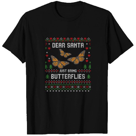Monarch Butterfly Christmas Ugly xmass Insect Sweater T-Shirts
