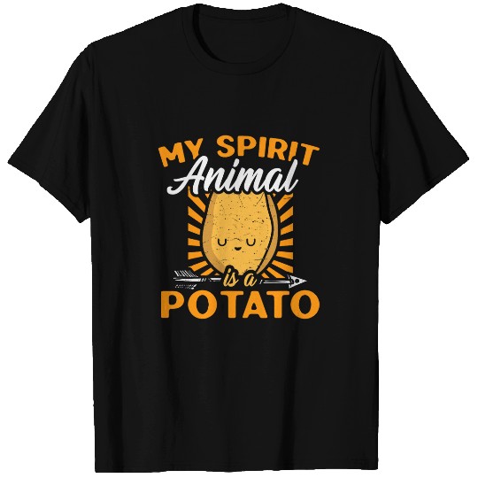Lacrosse Gift My Spirit Animal Is A Potato for a Potato Lovers T-Shirts