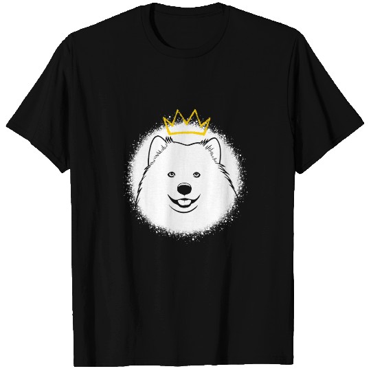 Dog Samoyed with Crown T-Shirts