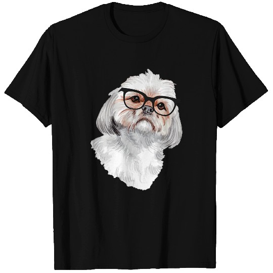 Cute Shih Tzu Sneaking Dog Owner Animal Lover Puppy T-Shirts