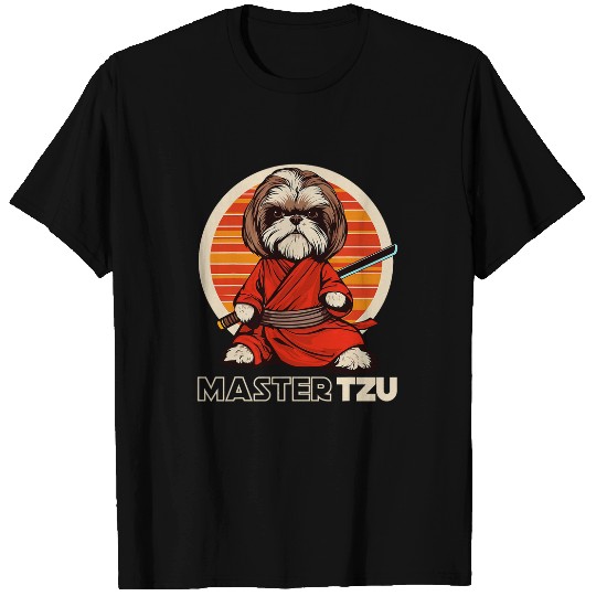Master Tzu Ninja Shih Tzu Samurai Dog Anime T-Shirts