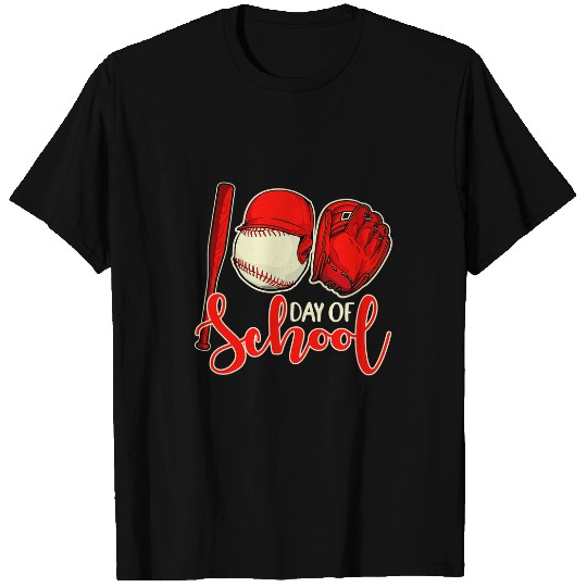 100 Days of School Baseball Teacher 100th Day Of School T-Shirts