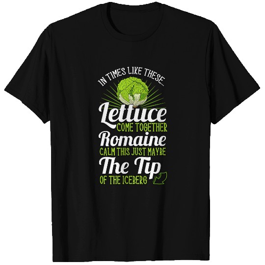 Letttuce Leaf Vegetable Vegetarian Vegan Romaine Calm T-Shirts