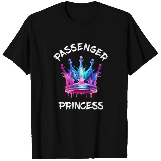 Passenger Princess Crown Codriver Seat Driving Car Driver T-Shirts
