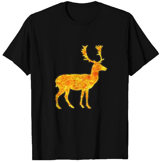 Reindeer Deer Fires Burning Flames T-Shirts