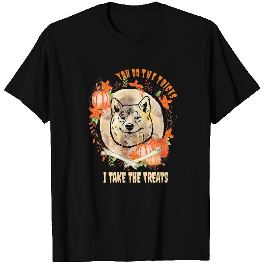 Dog Akita Inu Dog Owner Halloween Pumpkin Humor Funny 591 T-Shirts