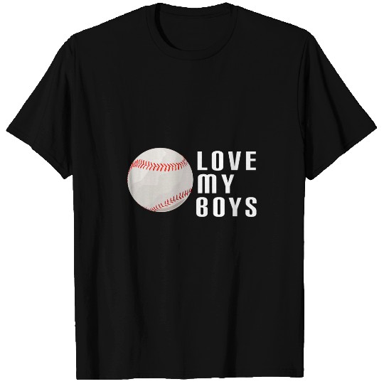 Love My Boys Funny Baseball Sports Mom T-Shirts