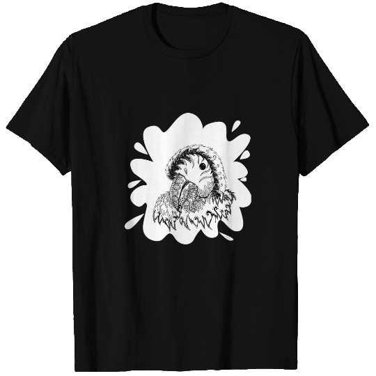 Patterned exotic parrot artwork black and white Mehndi 21 T-Shirts
