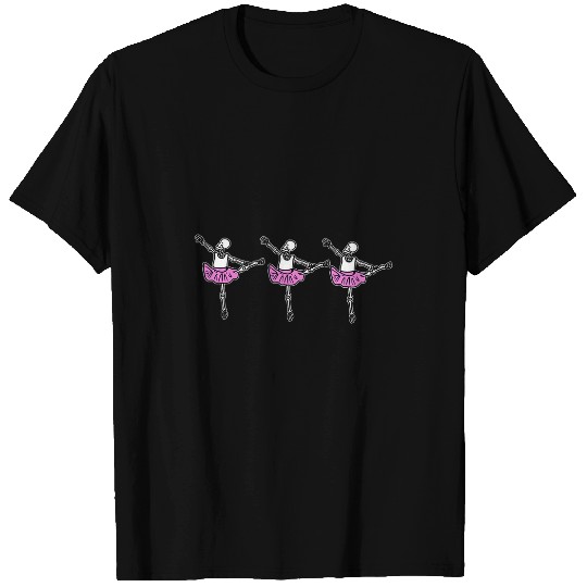 Skeletons Ballerinas Cute Ballet Dance Dancing Halloween 3 T-Shirts