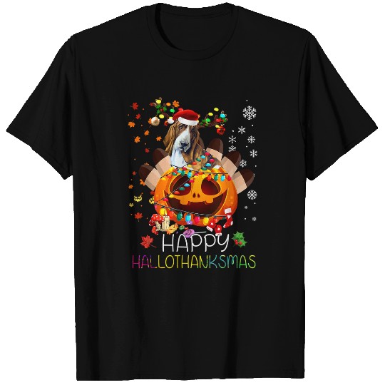 Dog Basset Hound Happy Thanksgiving Halloween xmass Pajama 85 T-Shirts