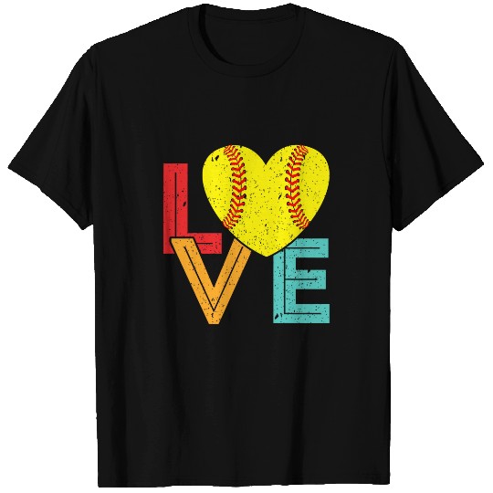 Love Softball Player vintages Softball Team Valentins Day T-Shirts