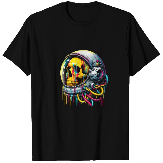 Discover Rainbow Astronaut Skull Space Lovers Cool Graphic Tee 6 T-Shirts