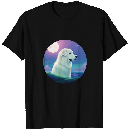 Discover Pastel Great Pyrenees Dog Aurora Sunset T-Shirts