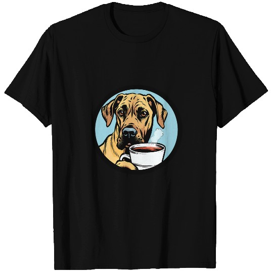 Rhodesian Ridgeback Coffee Funny Dog Beverage T-Shirts