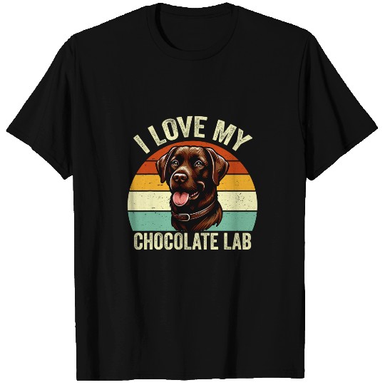 I Love My Chocolate Lab vintages Chocolate Labrador Dog Lover 2 T-Shirts