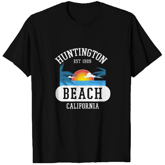 Huntington Beach californias Graphic Design Beach Novelty Art T-Shirts