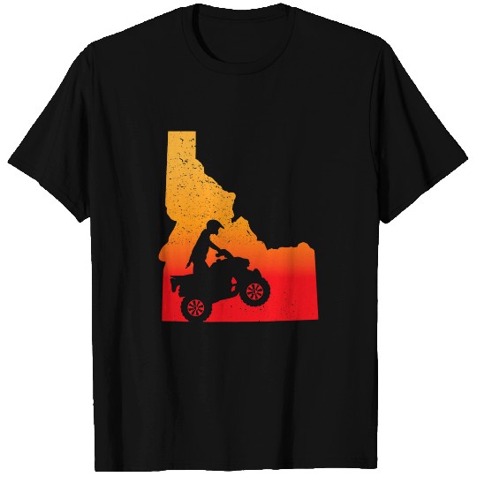 Quad bike or Four Wheeler Idaho Sunset Art Motorcycle T-Shirts