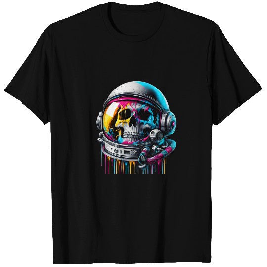 Discover Rainbow Astronaut Skull Space Lovers Cool Graphic Tee 5 T-Shirts