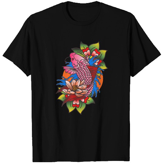 Koi Fish Japanese Tattoo Artist Tats Lover T-Shirts