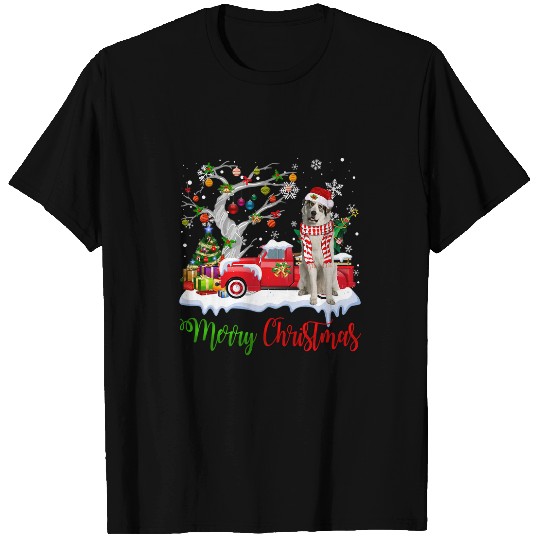 Red Truck Merry Christmas Tree Great Pyrenees Pajama T-Shirts
