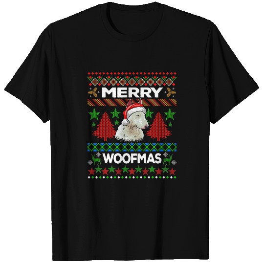 Merry Woofmas Ugly Sweater Christmas Bull Terrier Lover Gift T-Shirts