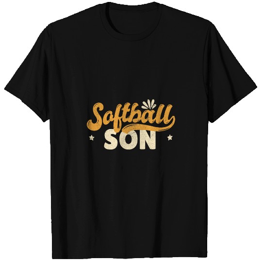 Softball Son Leopard Game Day Funny Family Matching T-Shirts