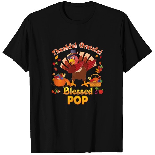 Thankful Grateful Blessed Pop Dabbings Turkey Thanksgiving T-Shirts
