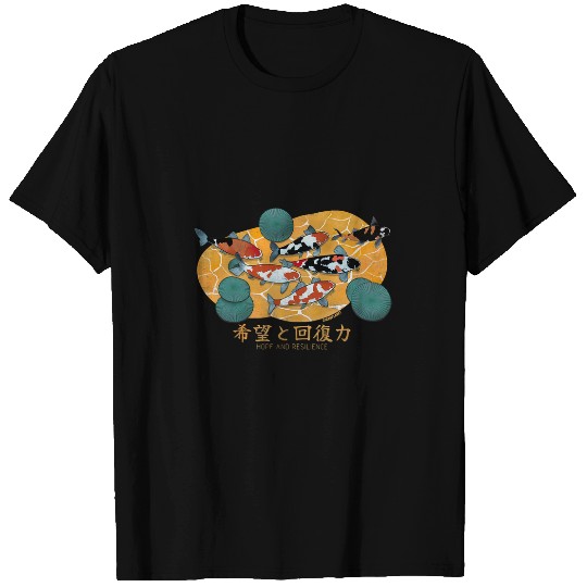 Hope and Resilience in retro japanese koi fish life clothes T-Shirts