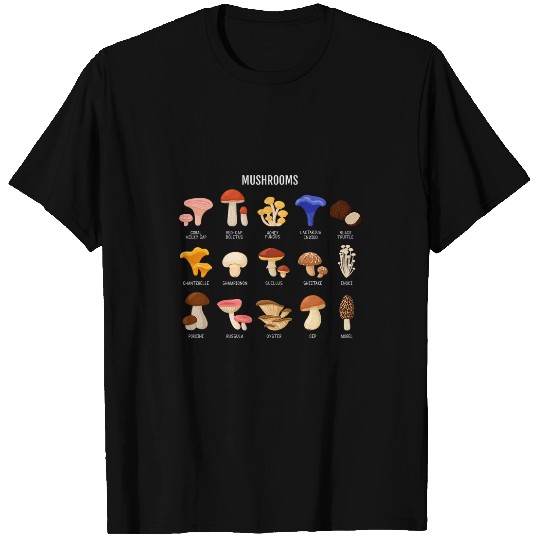 Mushroom Identification Chart 2 T-Shirts