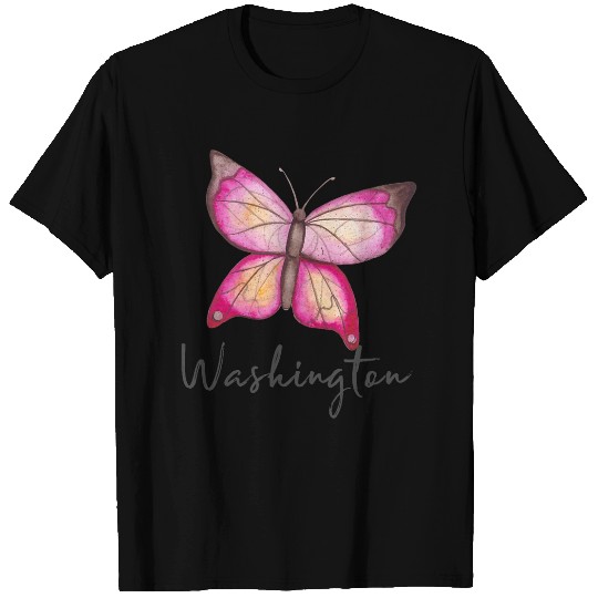 Washington BOHO Butterfly Artsy Bohemian Chic Whimsy T-Shirts