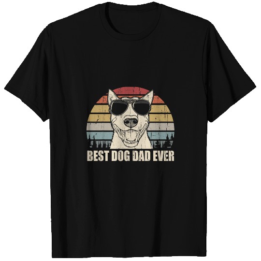 Mens Bull Terrier Dad bests Dog Dad Ever Funny vintages Retro T-Shirts