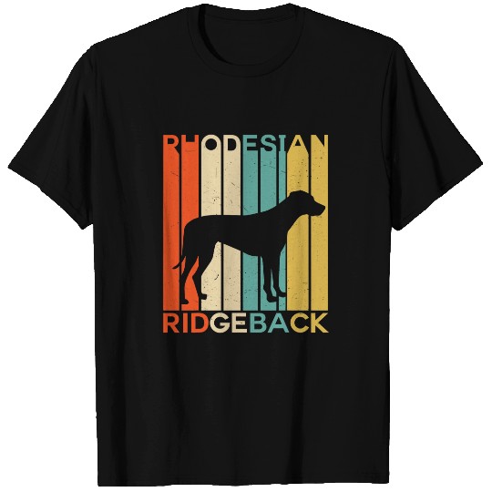 Retro vintages Rhodesian Ridgeback Silhouette Dog Lover Dog T-Shirts