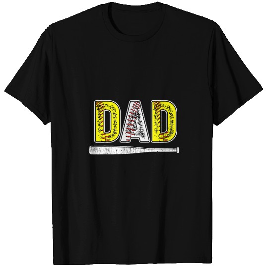 Softball Baseball Dad Of Ballers Baseball Softball Dad T-Shirts