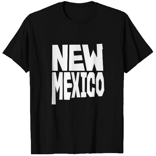 Patriotic homes State Map of New Mexico Text Art Shape Design T-Shirts