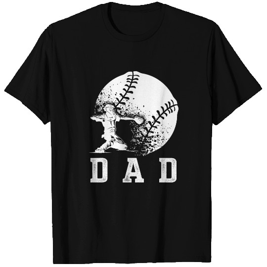 Baseball Dad Softball Daddy Sports Lovers Fathers Day T-Shirts