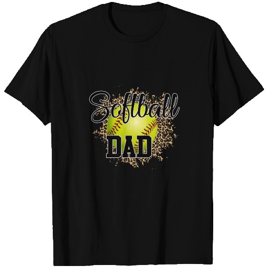 mens proud softball dad softball dad coach T-Shirts