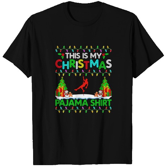 Rock Climber Christmas Pajama Rock Climbing Xmas T-Shirts