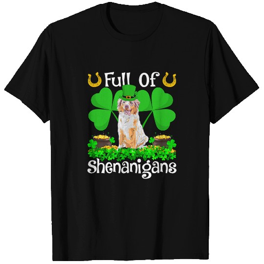 Discover Full Of Shenanigans Australian Shepherd Dog St Patricks Day T-Shirts