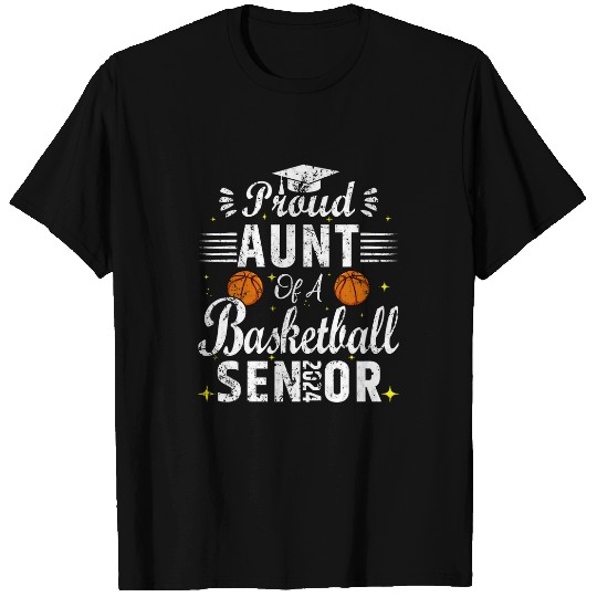 Proud Aunt of Basketball Senior 2024 Aunt Senior Basketball T-Shirts
