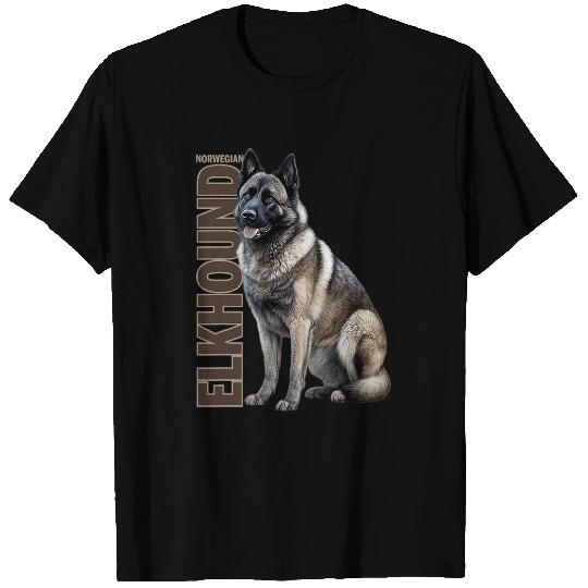 Norwegian Elkhound Watercolor T-Shirts