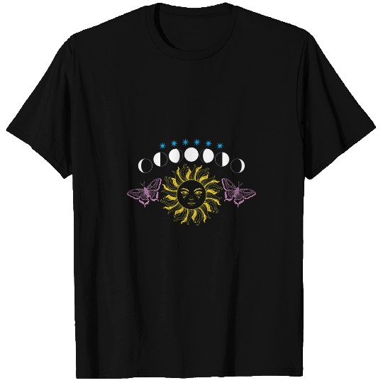 Moon Stages Stars Sun 2Butterfly Astrology Astronomy Cute 22 T-Shirts