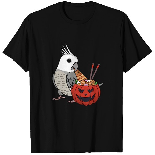 Pumpkin Ramen Noodles Parrot I Whitefaced Grey Cockatiel T-Shirts