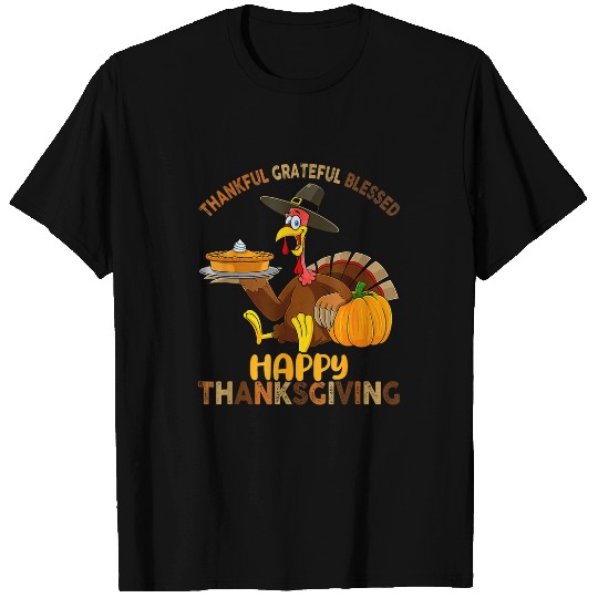 Thankful Grateful Blessed Happy Thanksgiving Girls Turkey 21 T-Shirts