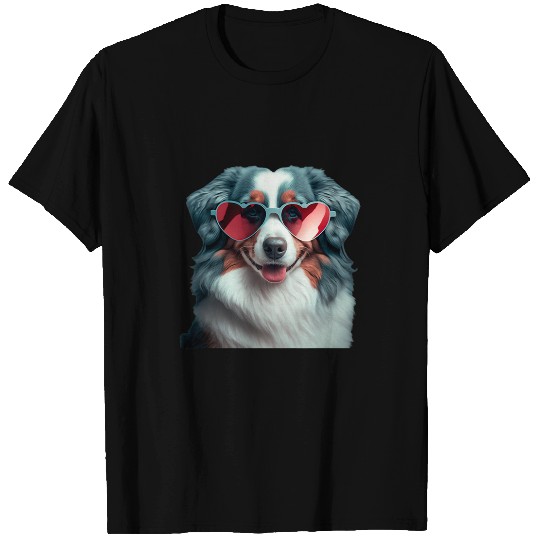 Discover Mini Aussie Mom Australian Shepherd Valentines Day T-Shirts