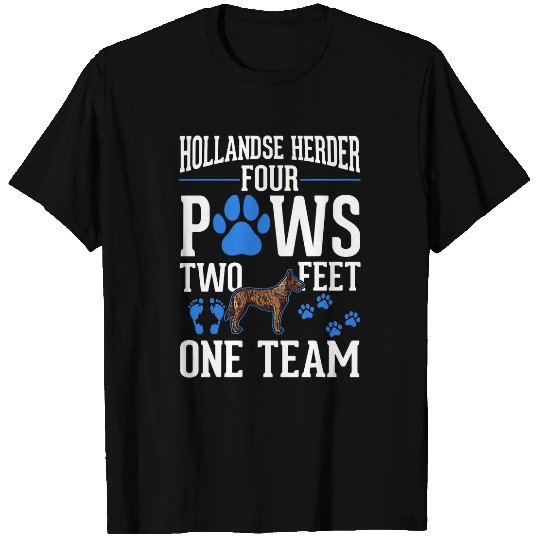 Discover Hollandse Herder four paws two feet one team 1 T-Shirts