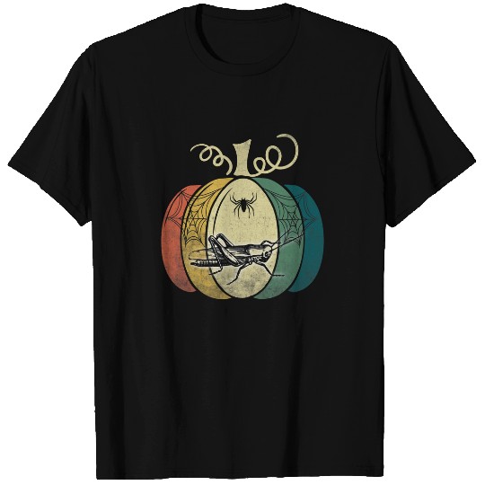 vintages Pumpkin Grasshopper Funny Halloween Costume T-Shirts